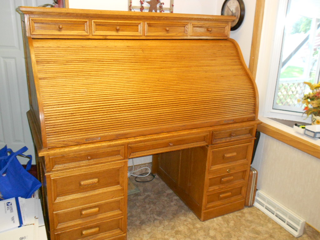 Oak Roll Top Desk